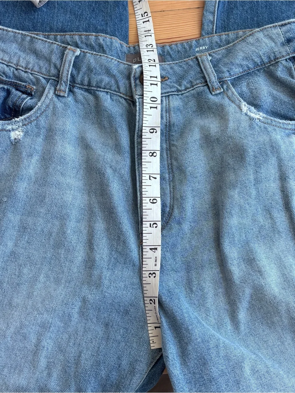 DL1961 Jerry High Rise Vintage Straight Denim Jeans tuxedo stripe button fly 28